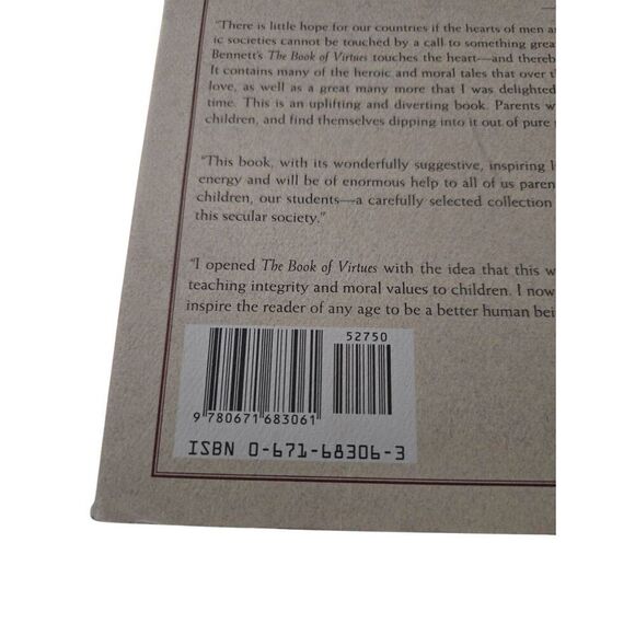 The book of virtues by William J. Bennett - Simon & Schuster books - isbn 067168 - Picture 4 of 6